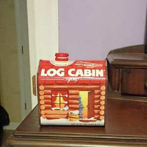 Log Cabin Syrup Red and White Anniversary Tin